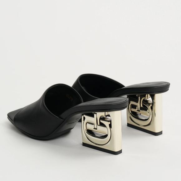 GIANFRANCO FERRE GF Open Toe Metal Heel Sandals - Picture 3 of 5